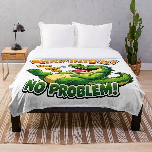 Item preview, Snap Into It – Funny Laughing Crocodile Cartoon Design designed and sold by EpicwaveDesigns.