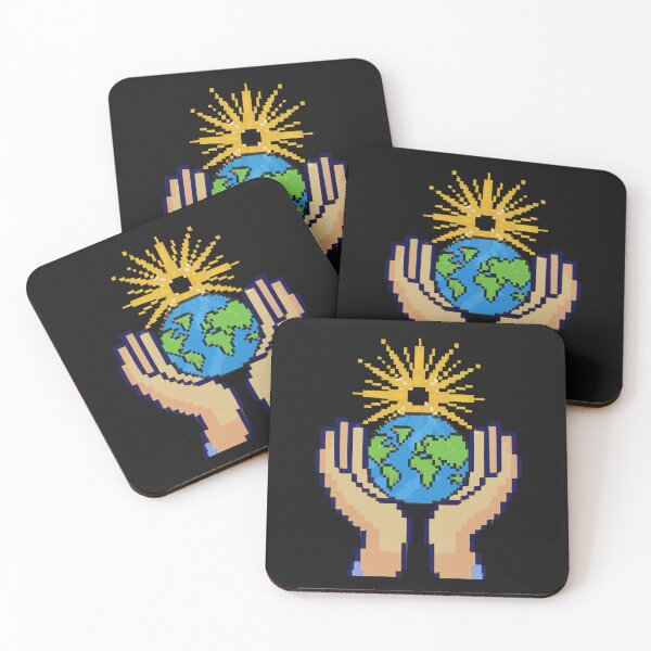 Item preview, Earth in Our Hands – Pixel Art Symbol of Hope designed and sold by Aquarius-club.