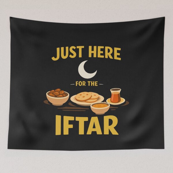Item preview, Just Here For The Iftar designed and sold by FreshVibe Prints.