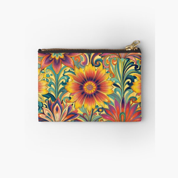 Item preview, Flower Power Colourful Flower Pattern Art Nouveau designed and sold by druidwolfart.