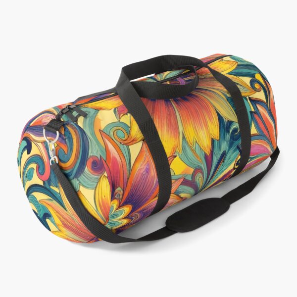 Item preview, Flower Power Colourful Flower Pattern Art Nouveau designed and sold by druidwolfart.
