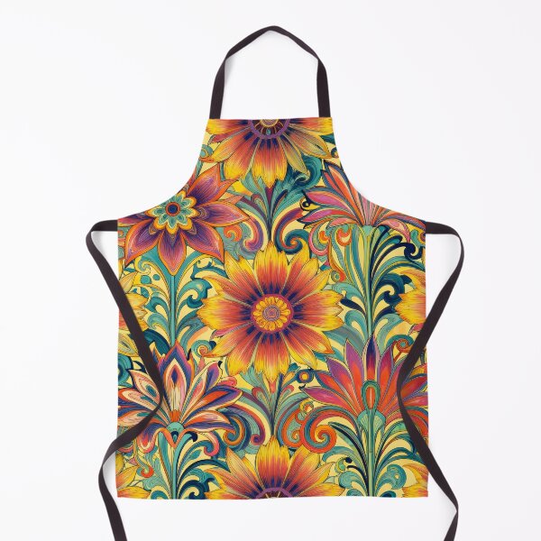 Item preview, Flower Power Colourful Flower Pattern Art Nouveau designed and sold by druidwolfart.