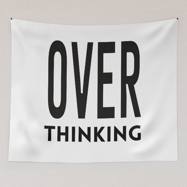 Item preview, Overthinking Classic Minimalist Black designed and sold by A-Szczesniak.