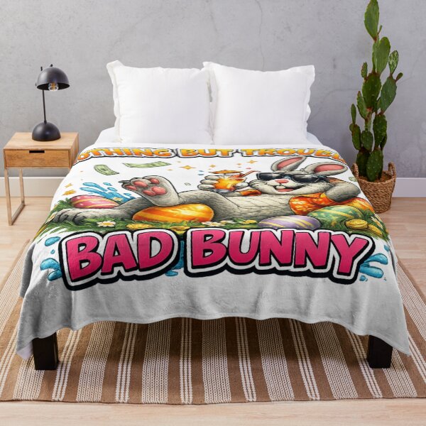 Item preview, Nothing But Trouble – Bad Bunny Funny Easter Design designed and sold by EpicwaveDesigns.