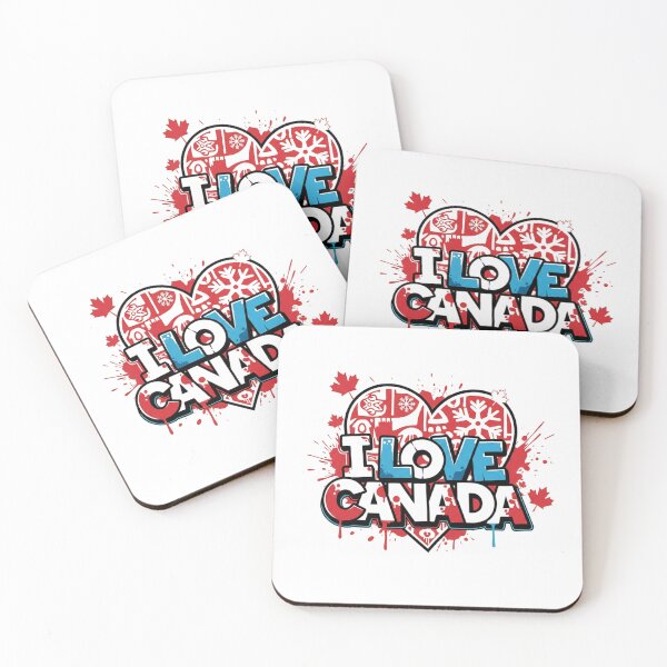 Item preview, I Love Canada Heart Design – Canadian Pride Maple Leaf Art designed and sold by ZYNORAworld.