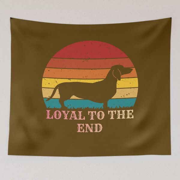 Artikelvorschau, Loyal Dachshund Full Body Profile - Loyal to the End. entworfen und verkauft von LunaPrintCo.