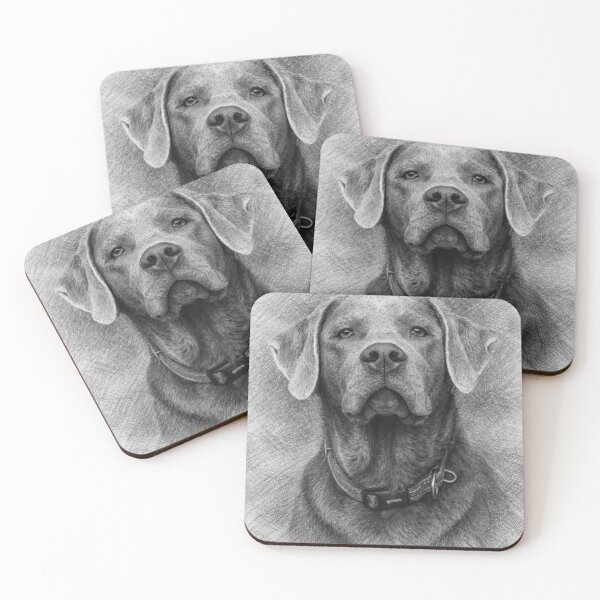 Item preview, Silver Labrador retriever in pencil style designed and sold by trickydee.