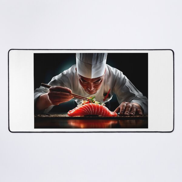 Item preview, Master Chef Perfectly Preparing Sushi with Precision designed and sold by Artessie.