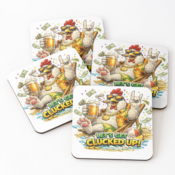 Item preview, Let’s Get Clucked Up – Funny Party Chicken designed and sold by EpicwaveDesigns.