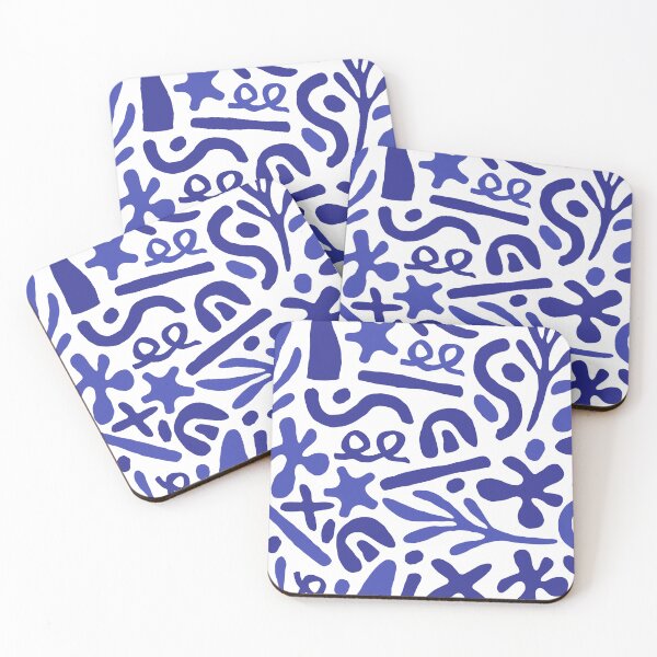 Item preview, Organic abstract pattern in blue designed and sold by GCE .
