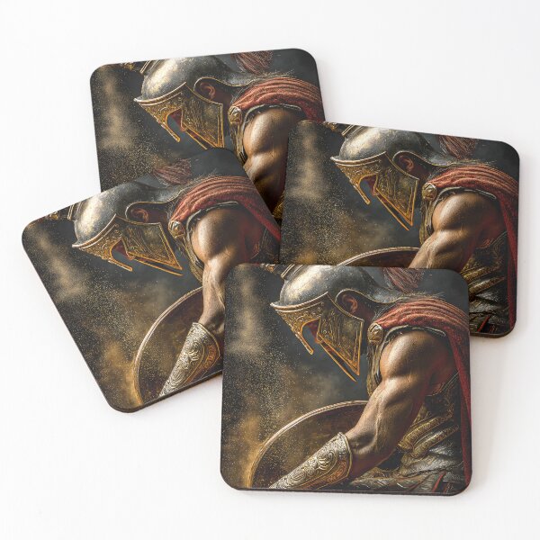 Item preview, Spartan Warrior in a Dramatic Dusty Setting designed and sold by Artessie.