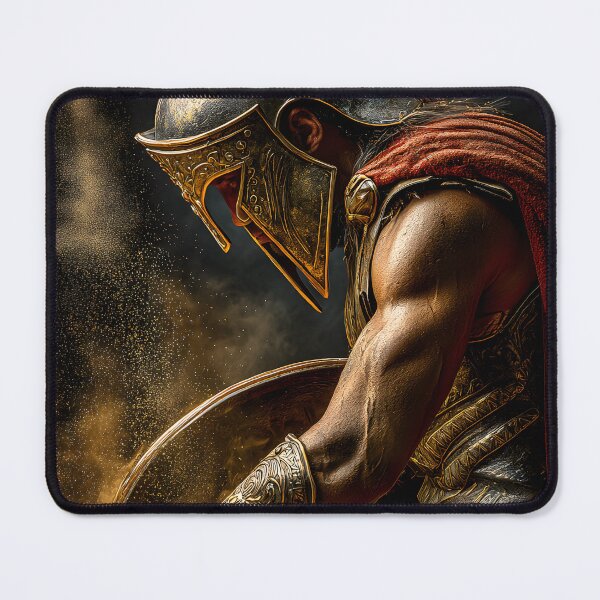Item preview, Spartan Warrior in a Dramatic Dusty Setting designed and sold by Artessie.