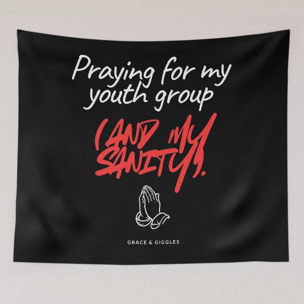 Item preview, Funny Youth Group Leader - Praying For My Sanity - Christian Humor designed and sold by GraceGiggles.