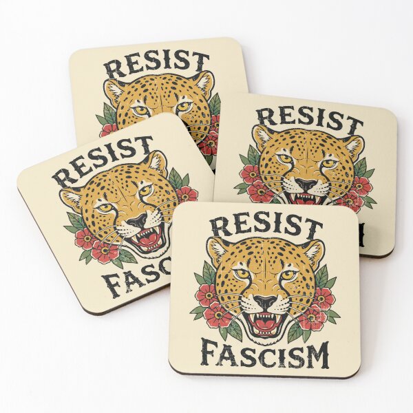 Item preview, Cheetah Resist Fascism Anti-Fascist Democracy Advocate designed and sold by Y-Vibes.