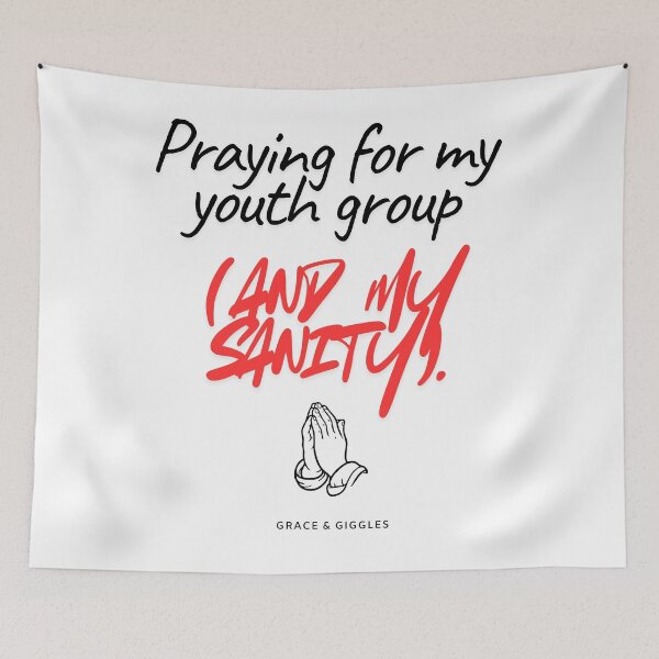 Item preview, Funny Youth Group Leader - Praying For My Sanity - Christian Humor designed and sold by GraceGiggles.