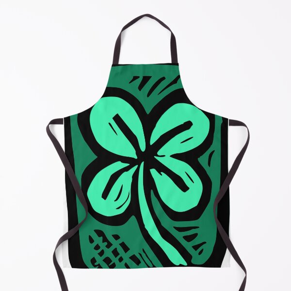 Item preview, Shamrock | lucky 4 leaf clover | good luck charm |  Irish linoprint designed and sold by petalecho.