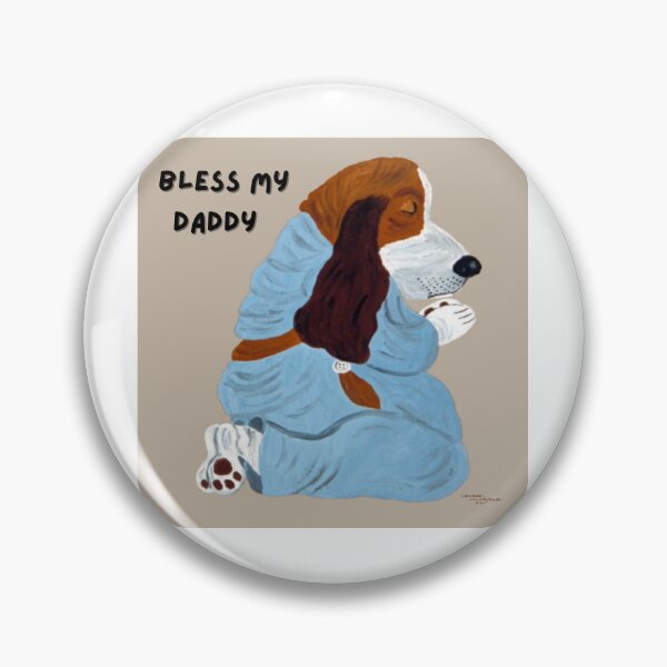 Item preview, Praying Basset Hound puppy "Bless My Daddy" designed and sold by Squirreldumplings.