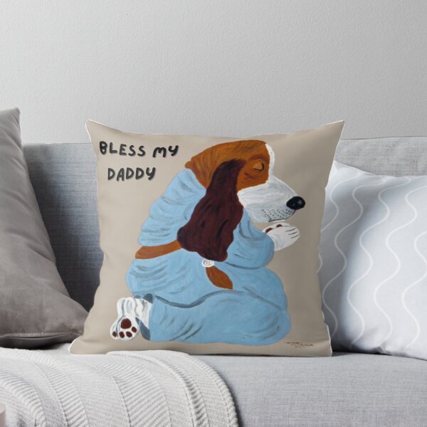 Item preview, Praying Basset Hound puppy "Bless My Daddy" designed and sold by Squirreldumplings.