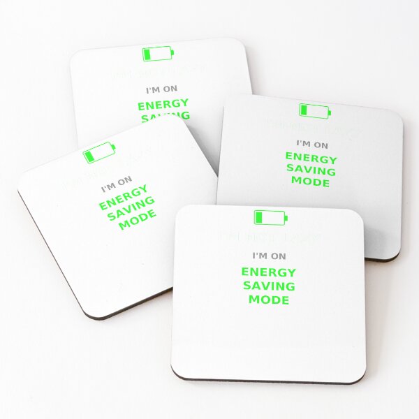 Item preview, Energy Saving Mode Funny Low Battery Tired Lazy Tech Humor designed and sold by JoshCustomTees.