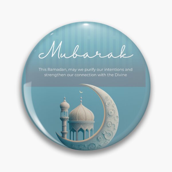 Item preview, Ramadan Mubarak Modern 3D Crescent Moon & Mosque Art designed and sold by Tamer ⭐⭐⭐⭐⭐.