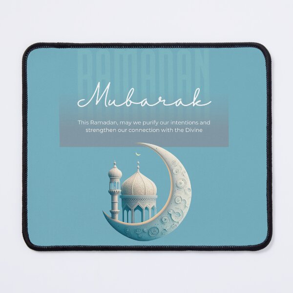 Item preview, Ramadan Mubarak Modern 3D Crescent Moon & Mosque Art designed and sold by Tamer ⭐⭐⭐⭐⭐.