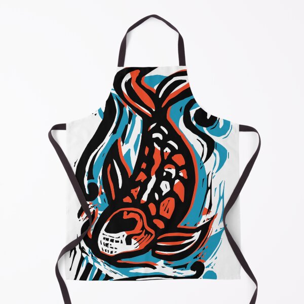Item preview, Koi fish Japan linoprint designed and sold by petalecho.