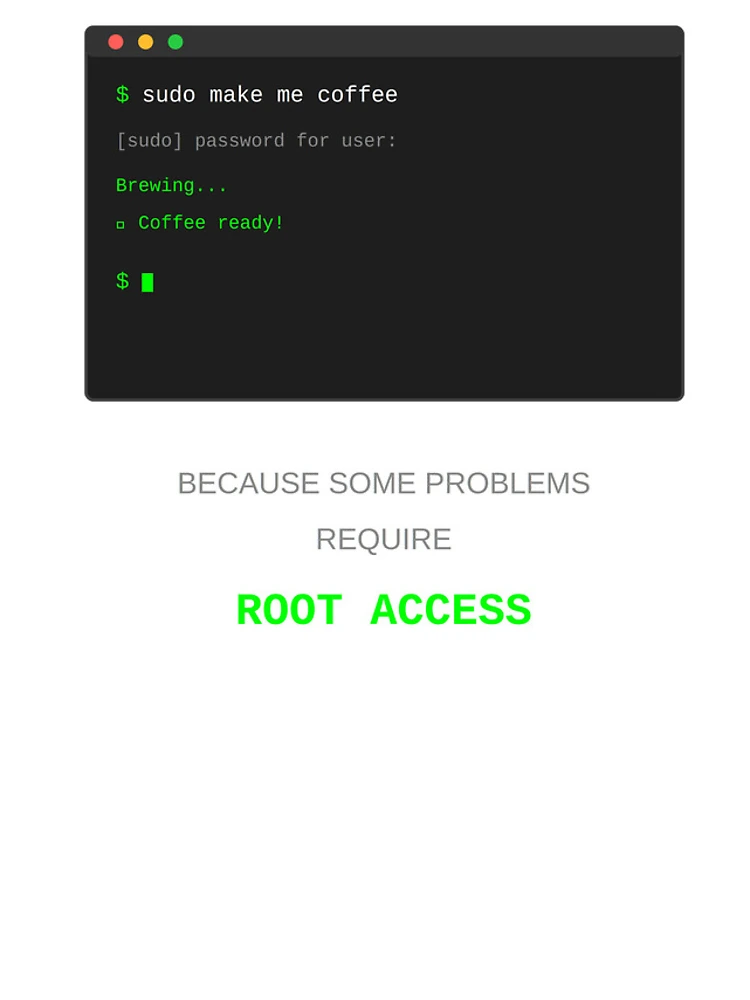 Thumbnail 4 of 4, iPhone Case, sudo Make Me Coffee Linux Unix Programmer Terminal Command Line designed and sold by JoshCustomTees.