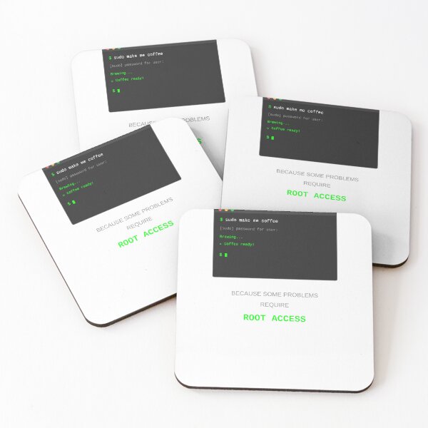 Item preview, sudo Make Me Coffee Linux Unix Programmer Terminal Command Line designed and sold by JoshCustomTees.