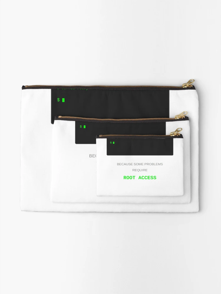 Thumbnail 2 of 4, Zipper Pouch, sudo Make Me Coffee Linux Unix Programmer Terminal Command Line designed and sold by JoshCustomTees.