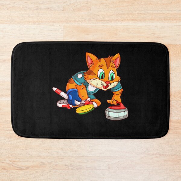 Item preview, Cat curling / curling player cat designed and sold by Soulskier.