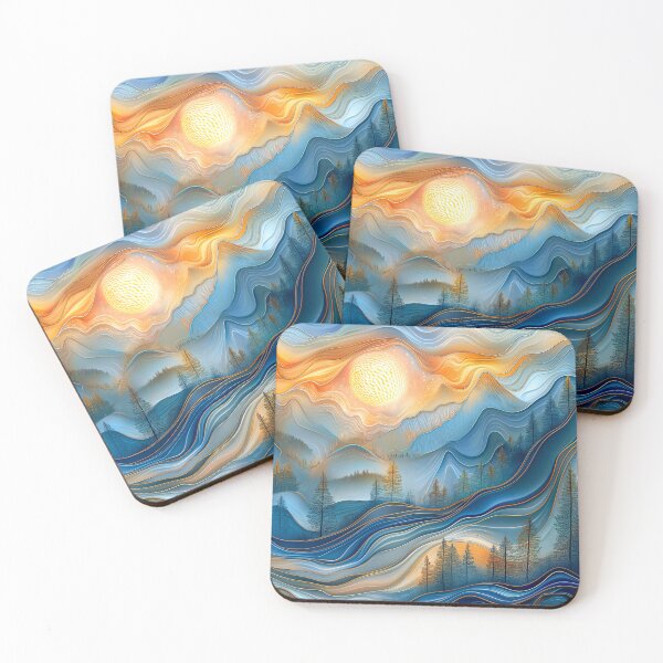 Item preview, Abstract Mountain Landscape at Sunset designed and sold by MargaretWiktor.