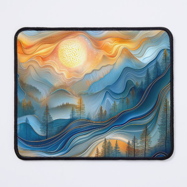 Item preview, Abstract Mountain Landscape at Sunset designed and sold by MargaretWiktor.