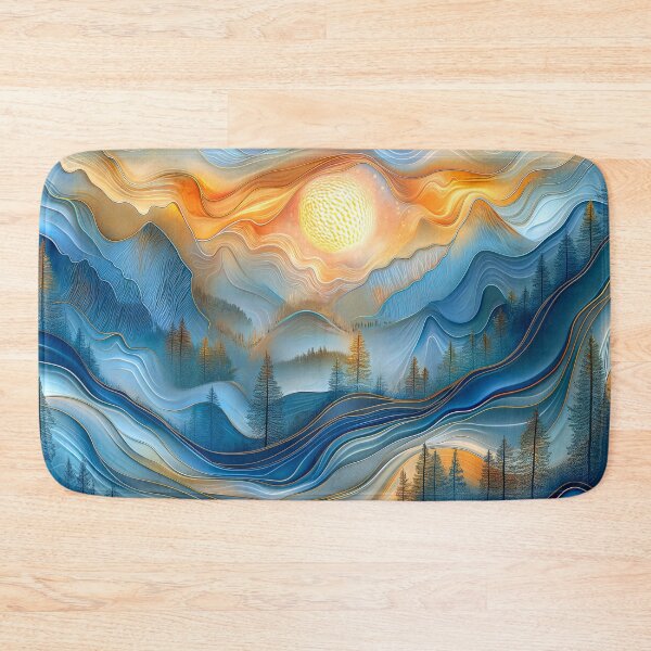 Item preview, Abstract Mountain Landscape at Sunset designed and sold by MargaretWiktor.