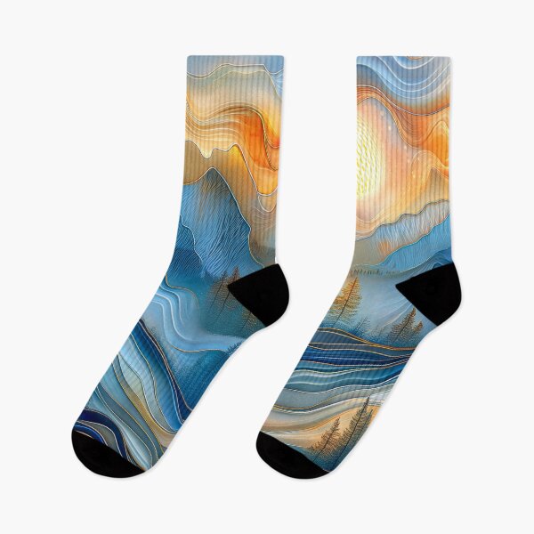 Item preview, Abstract Mountain Landscape at Sunset designed and sold by MargaretWiktor.