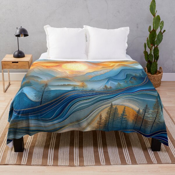 Item preview, Abstract Mountain Landscape at Sunset designed and sold by MargaretWiktor.