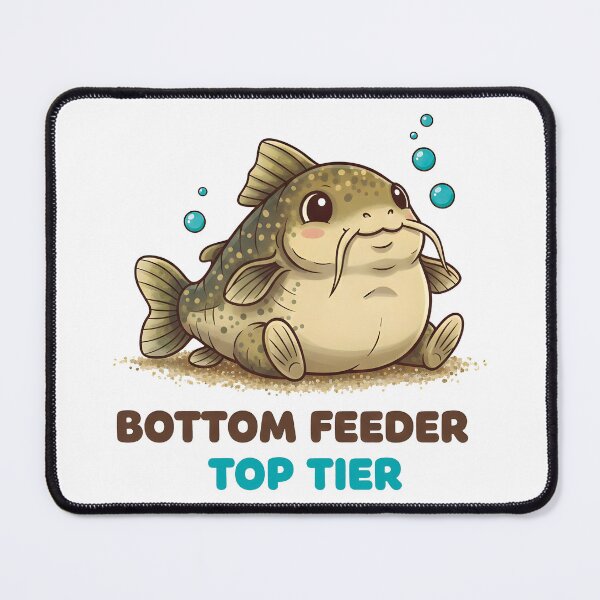 Item preview, Funny Catfish Bottom Feeder Top Tier Chibi Kawaii Fish designed and sold by TankTherapyArt.