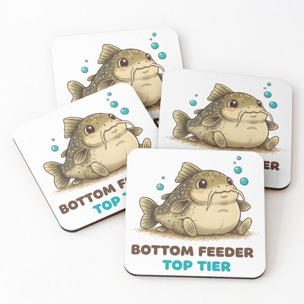 Item preview, Funny Catfish Bottom Feeder Top Tier Chibi Kawaii Fish  designed and sold by TankTherapyArt.