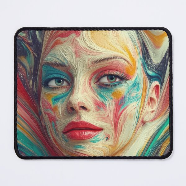Item preview, Visions in Paint – Vibrant Abstract Portrait designed and sold by B-Russ-Stuff.