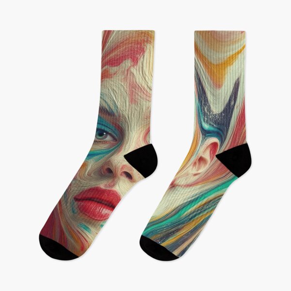 Item preview, Visions in Paint – Vibrant Abstract Portrait designed and sold by B-Russ-Stuff.