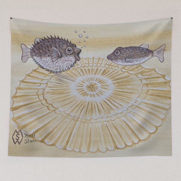Item preview, Pufferfish courtship  designed and sold by Matt Starr Fine Art .