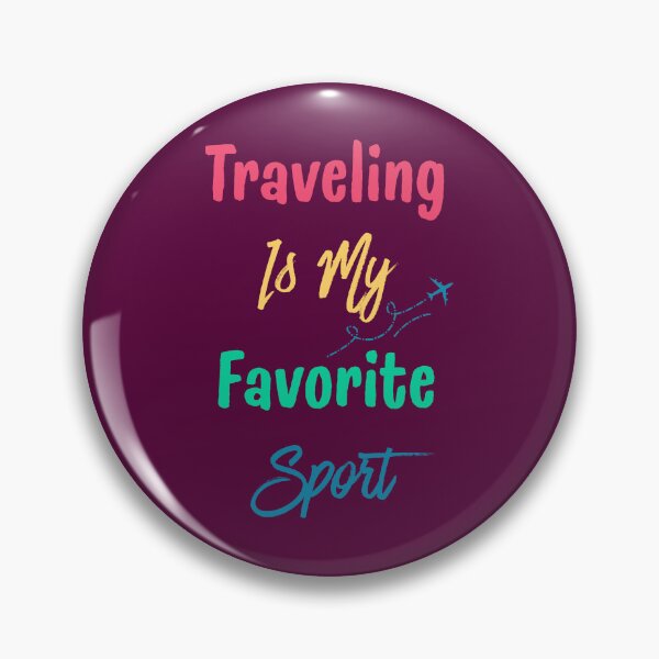 Item preview, Traveling Is My Favorite Sport Typography with Airplane Route Illustration designed and sold by Inkworksbyshery.