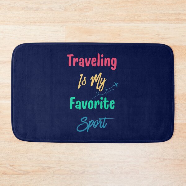 Item preview, Traveling Is My Favorite Sport Typography with Airplane Route Illustration designed and sold by Inkworksbyshery.