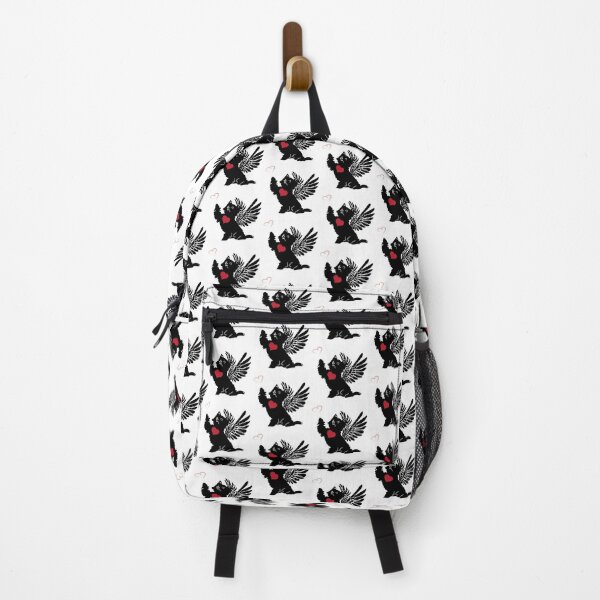 Item preview, Black Dog Angel with Red Heart on White Background designed and sold by Digitalmyth's Designs.