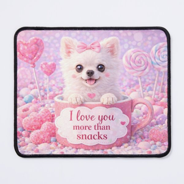 Item preview, White Chihuahua Puppy Loves Snacks designed and sold by GivingJoy.