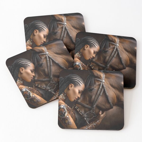Item preview, Woman and Horse Embrace in Intimate Portrait designed and sold by Artessie.