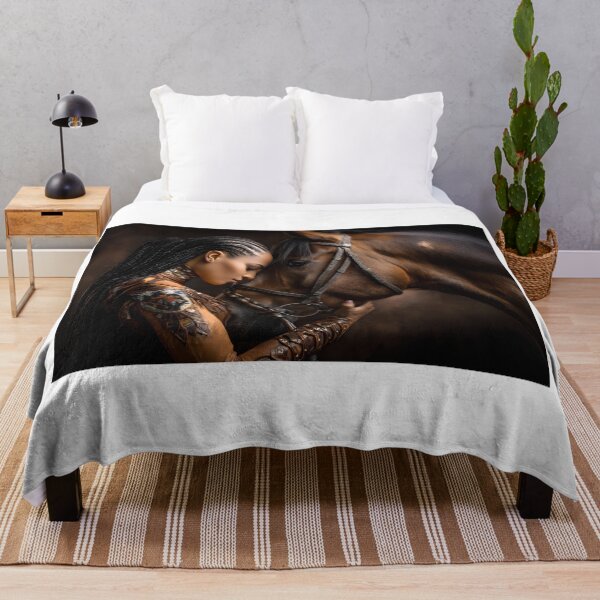 Item preview, Woman and Horse Embrace in Intimate Portrait designed and sold by Artessie.