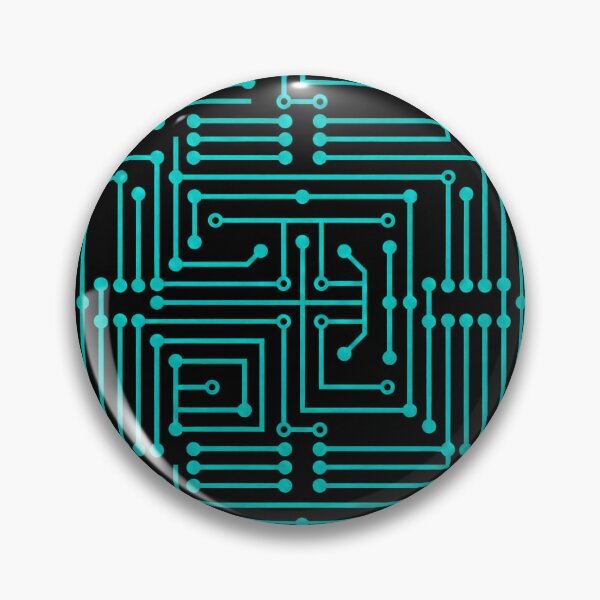 Item preview, Teal Circuit Board Pattern - Futuristic Tech Grid Design designed and sold by picadillyprints.