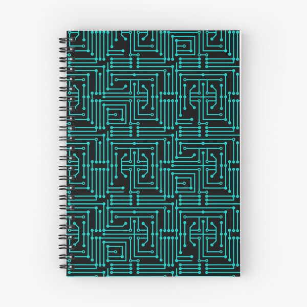 Item preview, Teal Circuit Board Pattern - Futuristic Tech Grid Design designed and sold by picadillyprints.