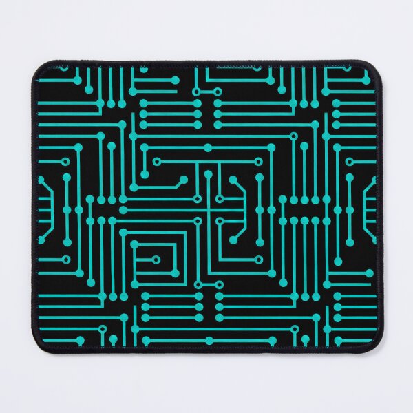 Item preview, Teal Circuit Board Pattern - Futuristic Tech Grid Design designed and sold by picadillyprints.