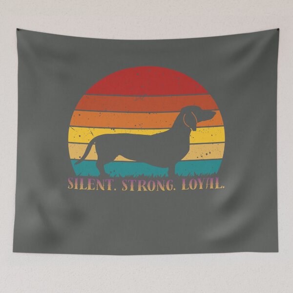 Artikelvorschau, Silent Strong Loyal Dachshund - Loyal Dog Lover Tee. entworfen und verkauft von LunaPrintCo.